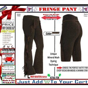 🛑 BULLY Fold Over FRINGE ➕🆒 LEGGING PANT High Waist Mineral Wash💸BUY NOW‼️🟢